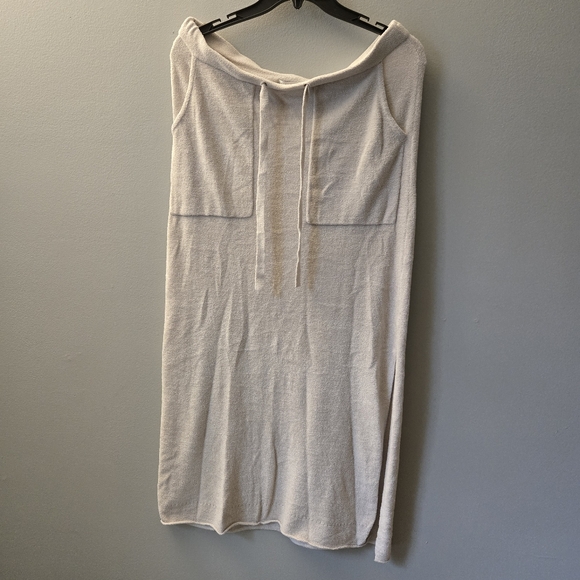 Barefoot Dreams Maxi Skirt Womens Beige Cozychic Ultra Lite - Picture 2 of 5